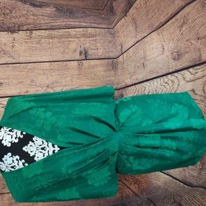 Zara Emerald Green Floral Midi Dress